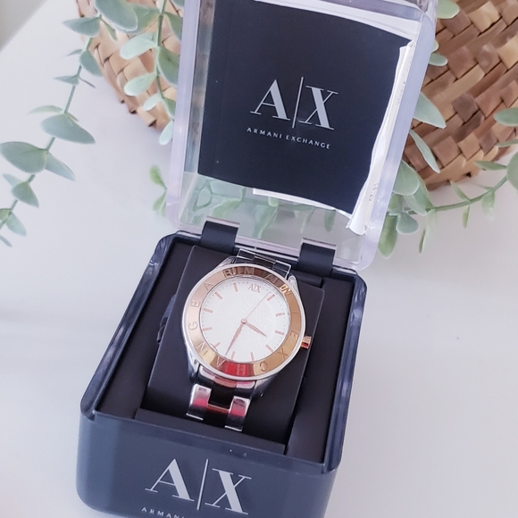 ARMANI EXCHANGE Two  Tone Ladies Watch - Picture 12 of 14